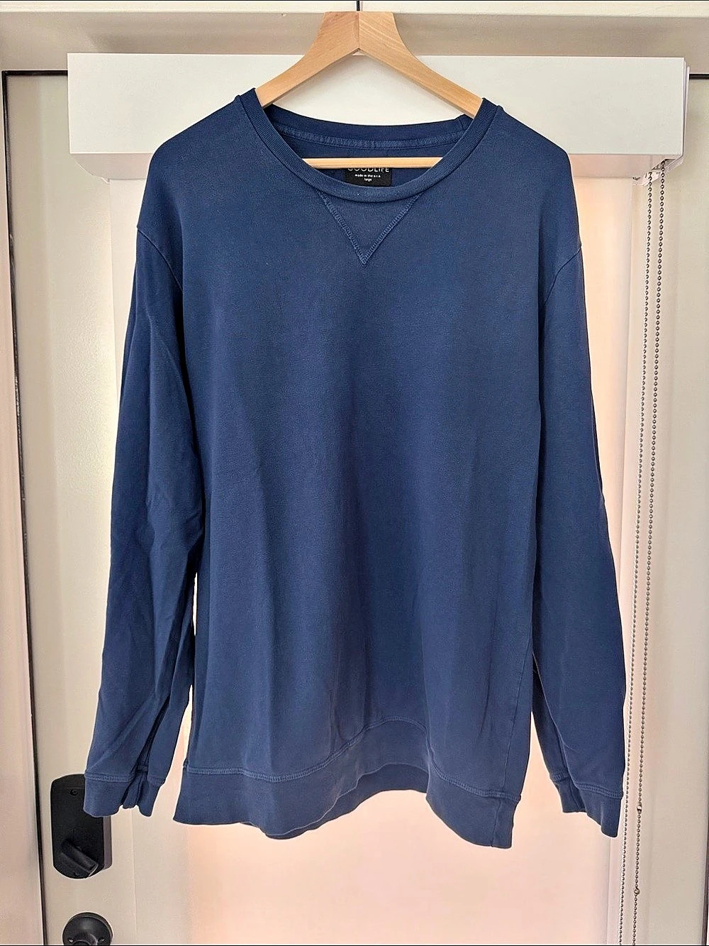 GOODLIFE Men's Blue Long Sleeve Sweatshirt Size Large Like New